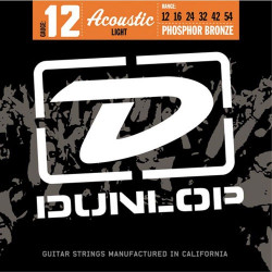 Dunlop DAP1254 Phosphore bronze light 12-54 - Jeu guitare acoustique