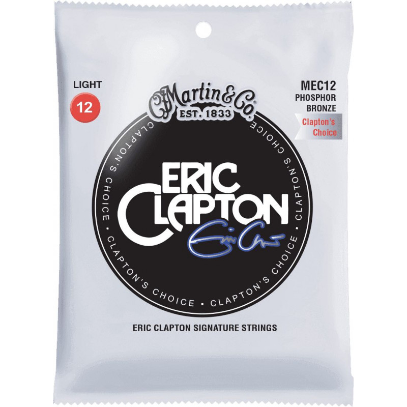 Martin Clapton EC12 - Jeu de cordes pour Guitare acoustique - Light 12-54