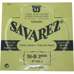 Corde au détail Savarez 522J pour guitare classique - tirant très fort Si - Carte Jaune