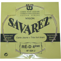 Corde au détail Savarez 524J pour guitare classique - tirant très fort Ré - Carte Jaune