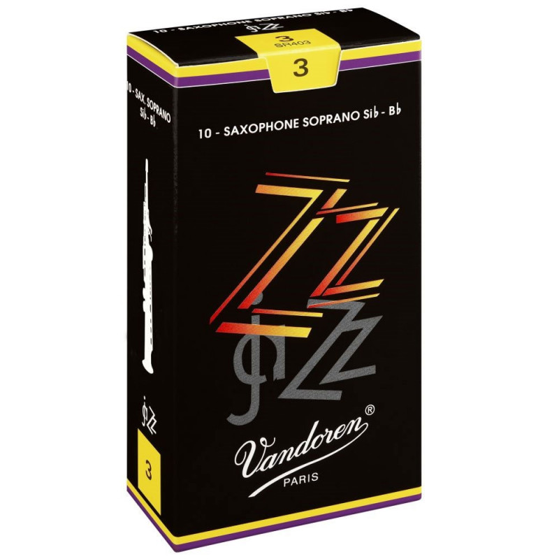 Boîte de 10 anches saxophone soprano ZZ Force 3  - Vandoren SR403