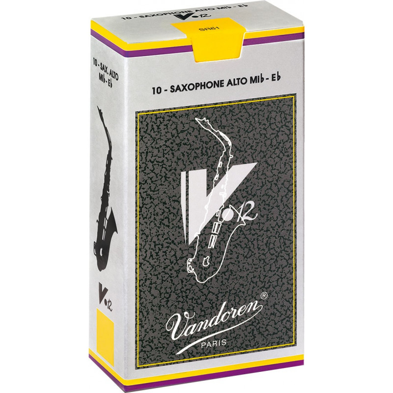 Boîte de 10 anches V12 saxophone alto  Force 4.5  - Vandoren SR6145