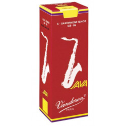 Boîte de 5 anches saxophone tenor Java Red Force 5  - Vandoren SR275R