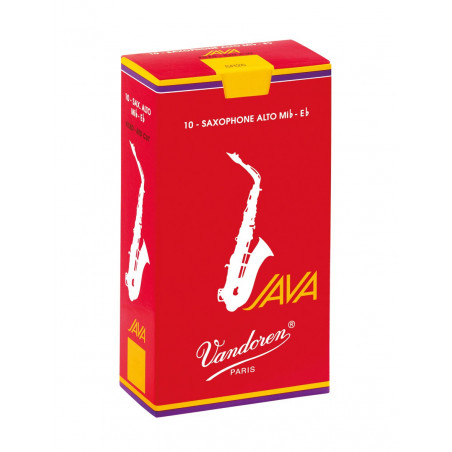 Boîte de 10 anches saxophone alto Java Red Force 3.5  - Vandoren SR2635R