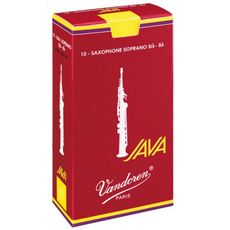 Boîte de 10 anches saxophone soprano Java Red Force 4  - Vandoren SR304R
