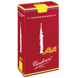 Vandoren SR3025R - Boîte de 10 anches saxophone soprano Java Red Force 2.5