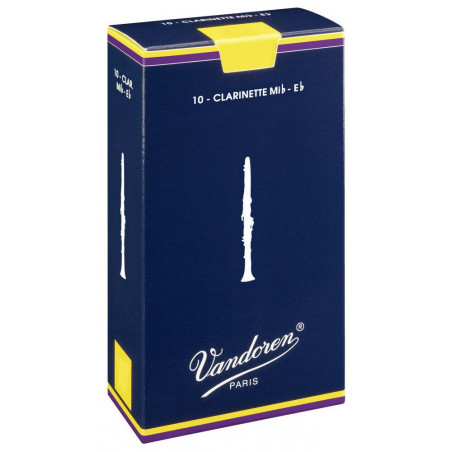 Boîte de 10 anches clarinette Mib Force 4  - Vandoren CR114