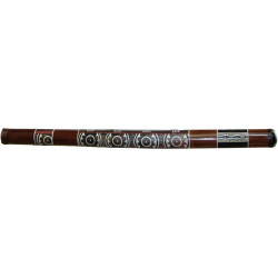 Didgeridoo en bambou Tanga motifs cercles paints 120 cm