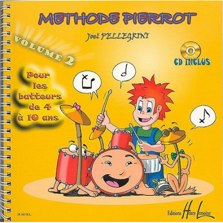 Méthode Pierrot Vol.2 - Joël Pellegrini - Batterie (+ audio)