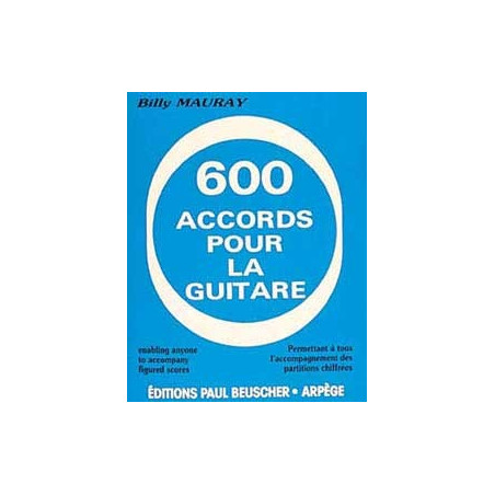 Méthode MAURAY Billy Accords pour la guitare (600) - guitare