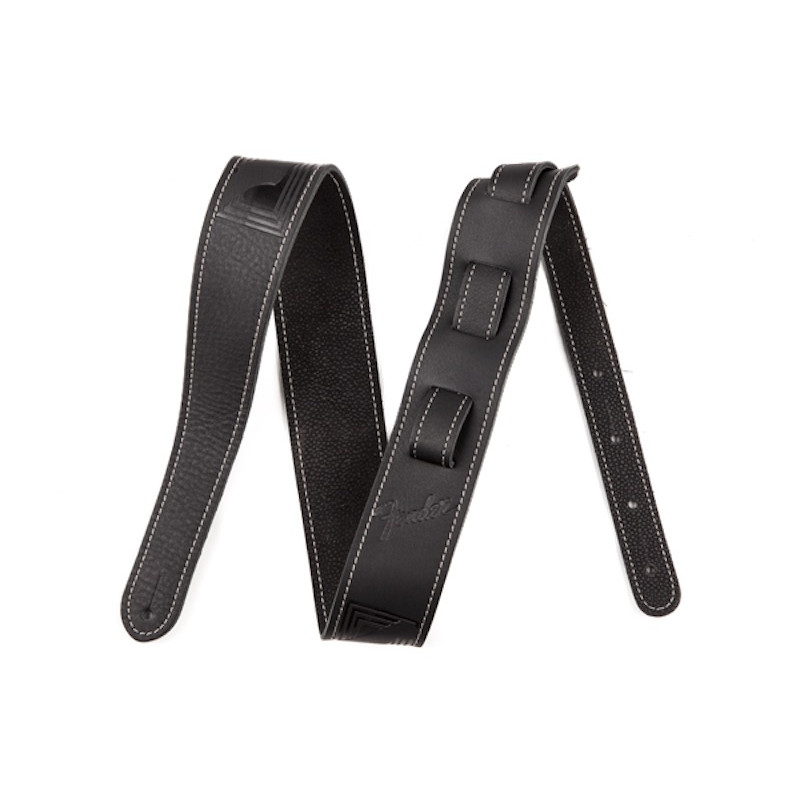 Sangle Fender Monogrammed Leather cuir noir