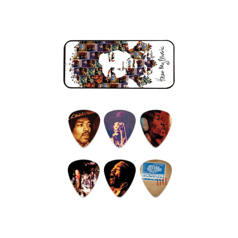 6 mediators Jimi Hendrix Hear my music - Dunlop JH-PT07M