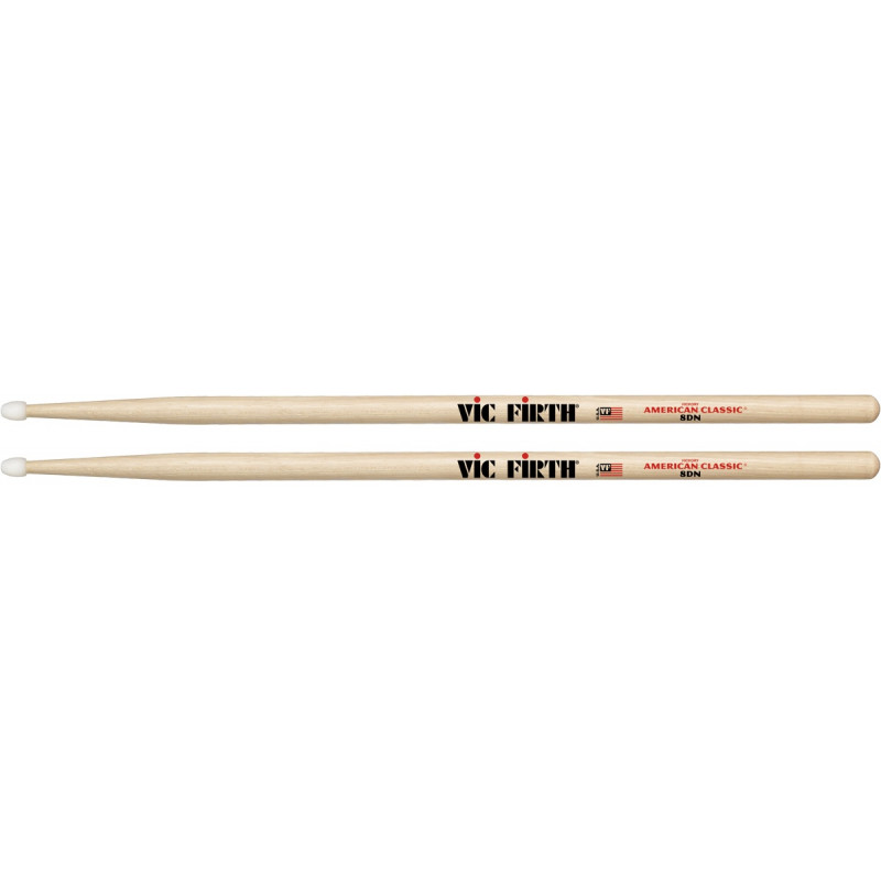 Paire de baguettes Vic Firth 8DN - jazz olive nylon