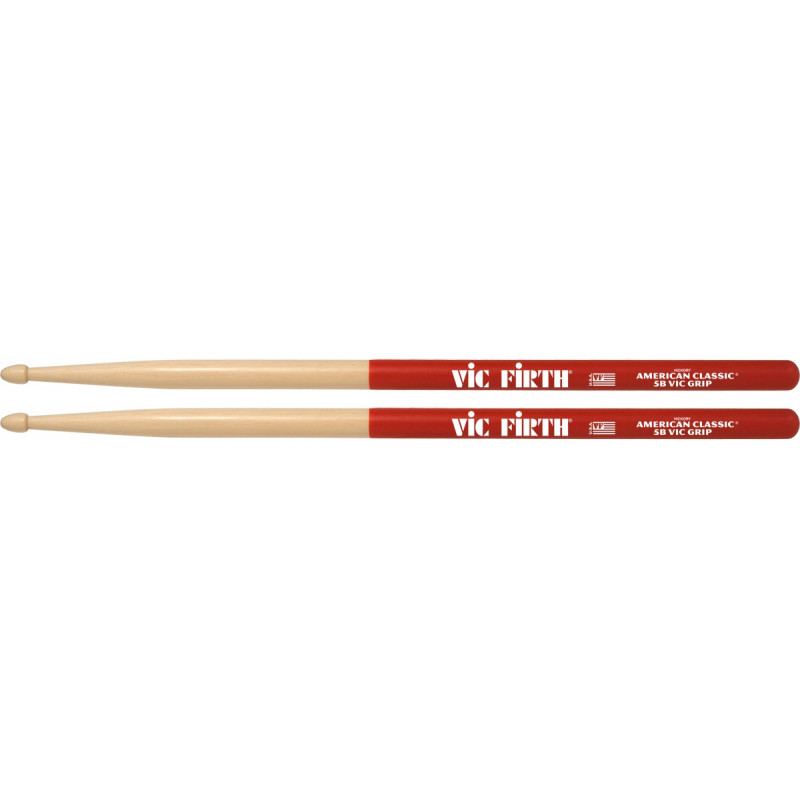 Vic Firth 5BVG American Classic Hickory avec grip - Paire de baguettes