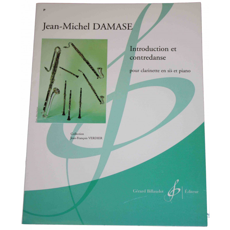 JM Damase - Introduction et contredanse - Partition clarinette