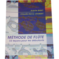Méthode de Flûte volume 1 -  Biget et Joubert