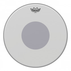 Peau de tom basse 16'' - Remo CS Controlled Sound sablée rond noir - CS-0116-10