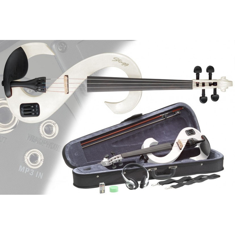 Violon électrique Stagg EVN 4/4 blanc