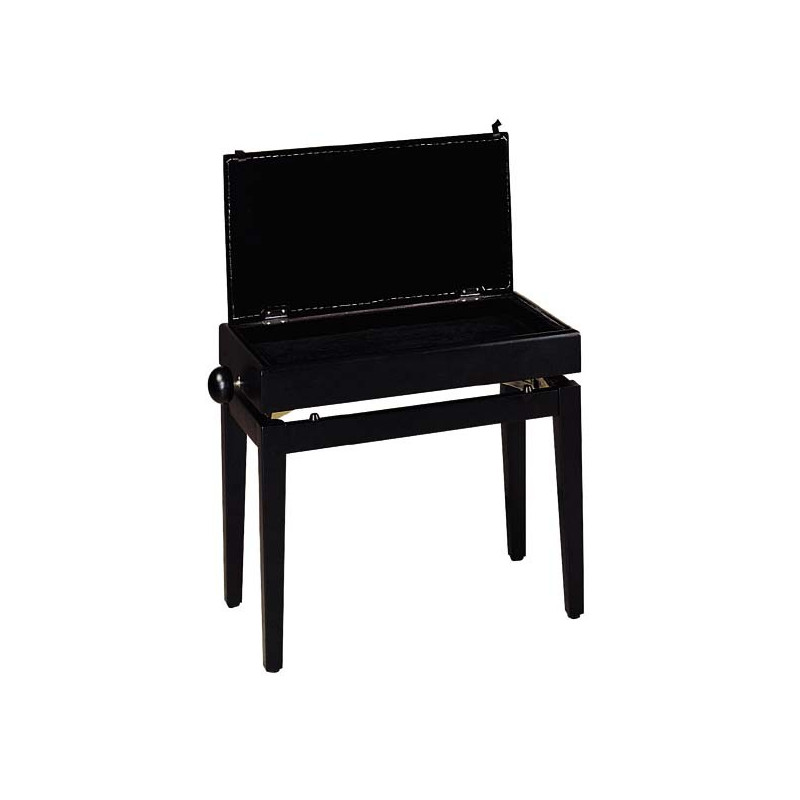 Banquette Piano avec porte partition Stagg PB55 noir mat pelotte velours noir