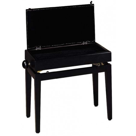 Banquette Piano avec porte partition Stagg PB55 noir mat pelotte velours noir