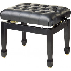 Banquette de piano concert Stagg PB85 noir verni pelotte cuir noir