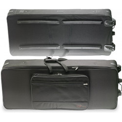 Softcase léger ultra profond pour clavier, avec roulettes et poignée Stagg KTC-145-XD