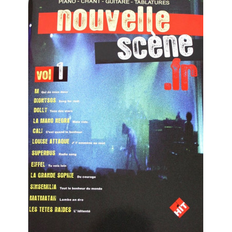 Recueil de chansons Nouvelle Scène.fr Volume 1 - piano voix guitare tablature