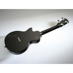 Risa LP363 E-ukulele noir (+ housse) - Ukulele électrique soprano forme LP