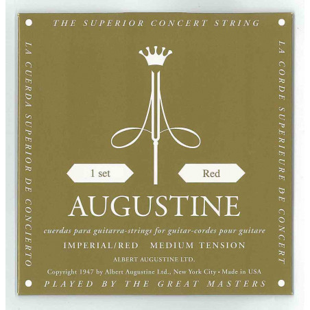 Jeu de cordes guitare classique - Augustine Impérial Rouge Tirant normal
