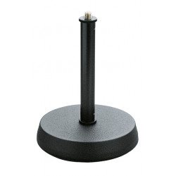 Pied de micro de table avec socle rond - noir - K&M 232