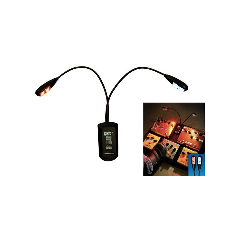 Mini lampe LED (2 x 2) pour pedal board noir - K&M 85660
