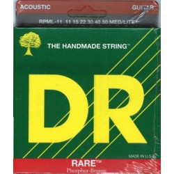 Jeu de cordes guitare acoustique DR Rare Lite-Medium RPML11