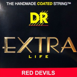 Jeu de cordes guitare acoustique DR Extra Life Red Devils Medium RDA12