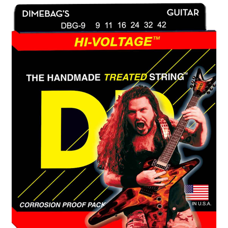 Jeu de cordes guitare électrique DR DimeBag Darell Lite DBG9 09-42