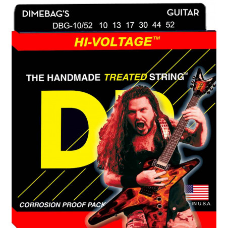 Jeu de cordes guitare électrique DR DimeBag Darell Medium-Heavy DBG1052 10-52