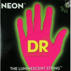 Jeu de cordes guitare électrique DR Neon Lite rose NPE9 09-42