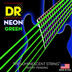 Jeu de cordes guitare électrique DR Neon Medium vert NGE10 10-46