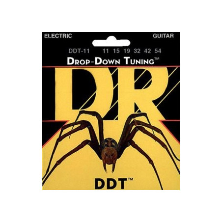 Jeu de cordes guitare électrique DR X Drop-Down Tuning Extra Heavy DDT11 11-54