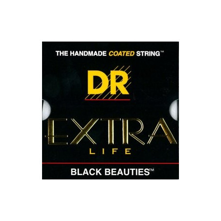 Jeu de cordes guitare électrique DR Extra Life Black Beauties Big-Heavy BKE1052