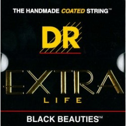 Jeu de cordes guitare électrique DR Extra Life Black Beauties Extra-Heavy BKE11
