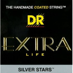 Jeu de cordes guitare électrique DR Extra Life Silver Star Medium SIE10