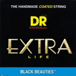 DR BKB45 Extra Life Black Beauties Medium - Jeu de cordes guitare basse