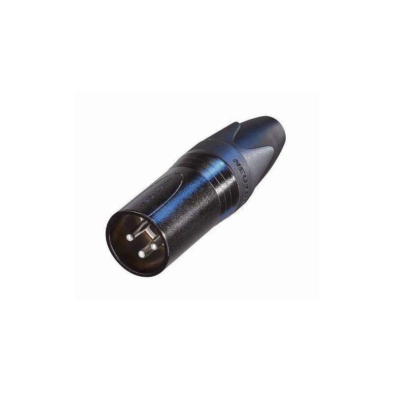 Fiche connecteur XLR 3 broches Mâle noir - Neutrik NC3MXX-BAG