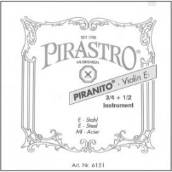 Pirastro P6155-1 - Jeu de cordes violon Piranito 3/4 et 1/2 à boule médium