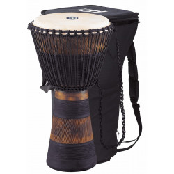 Djembé acajou style africain Meinl 13'' ADJ3B-XL Earth brun et noir (+ housse)