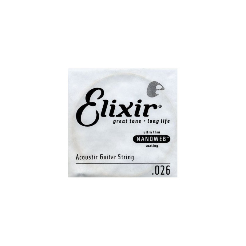 Corde au détail guitare acoustique Elixir Nanoweb 026 - 15126