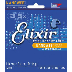 Elixir Nanoweb 12002 09-42 - Jeu de cordes guitare électrique