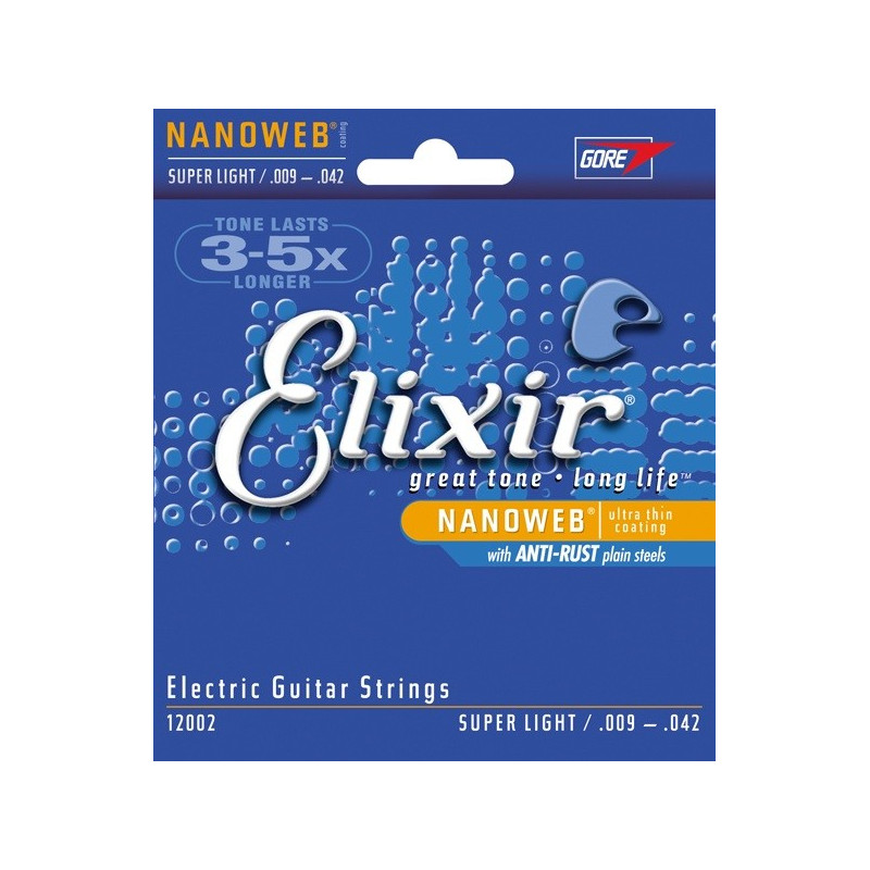 Elixir Nanoweb 12002 09-42 - Jeu de cordes guitare électrique