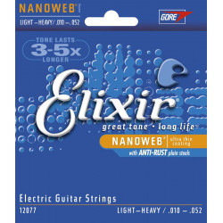 Elixir Nanoweb 12077 10-52 - Jeu de cordes guitare électrique