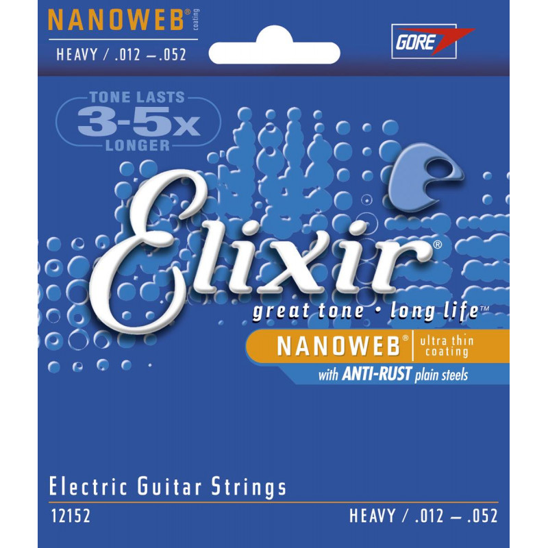 Elixir Nanoweb 12152 12-52 - Jeu de cordes guitare électrique